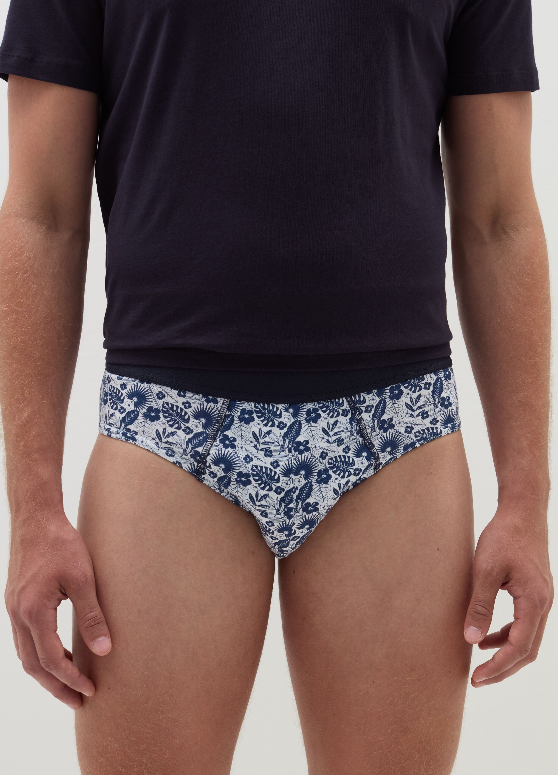 Five-pack briefs in organic cotton with print