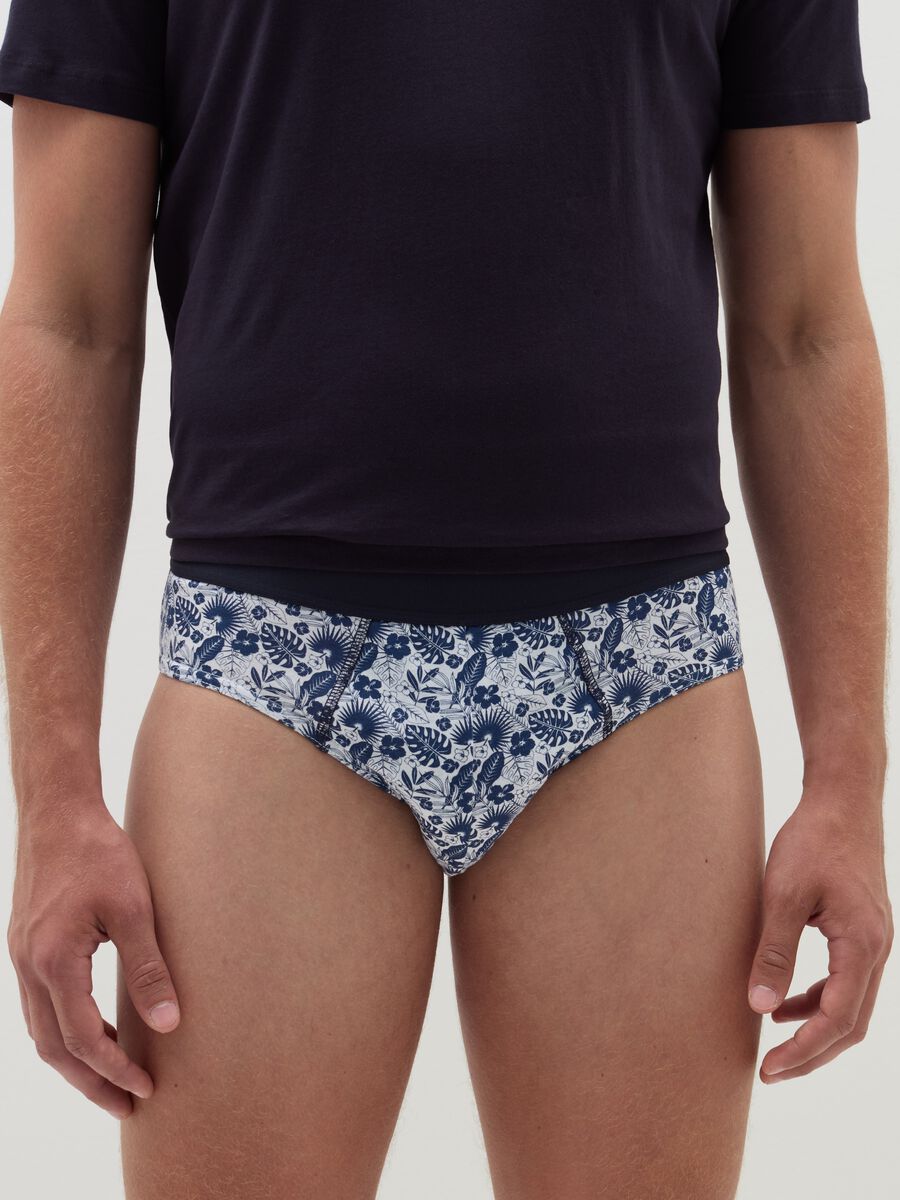 Five-pack briefs in organic cotton with print_1