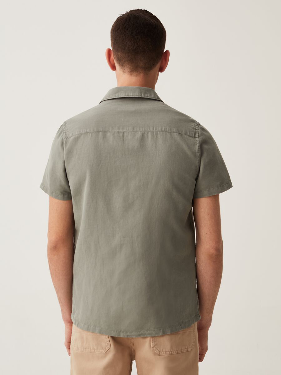 Camicia regular fit in cotone e lino Grand&Hills_2