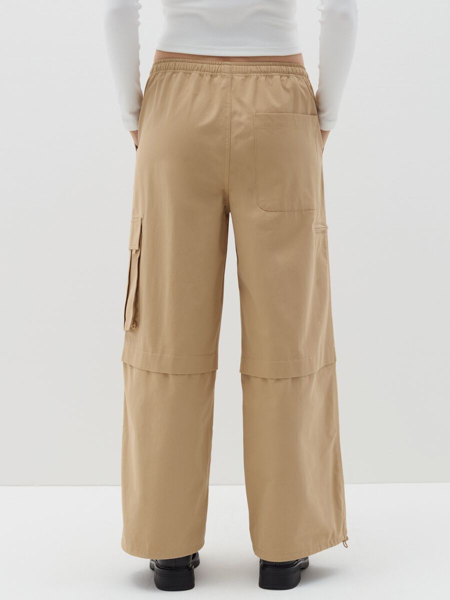 Cotton cargo parachute trousers_3