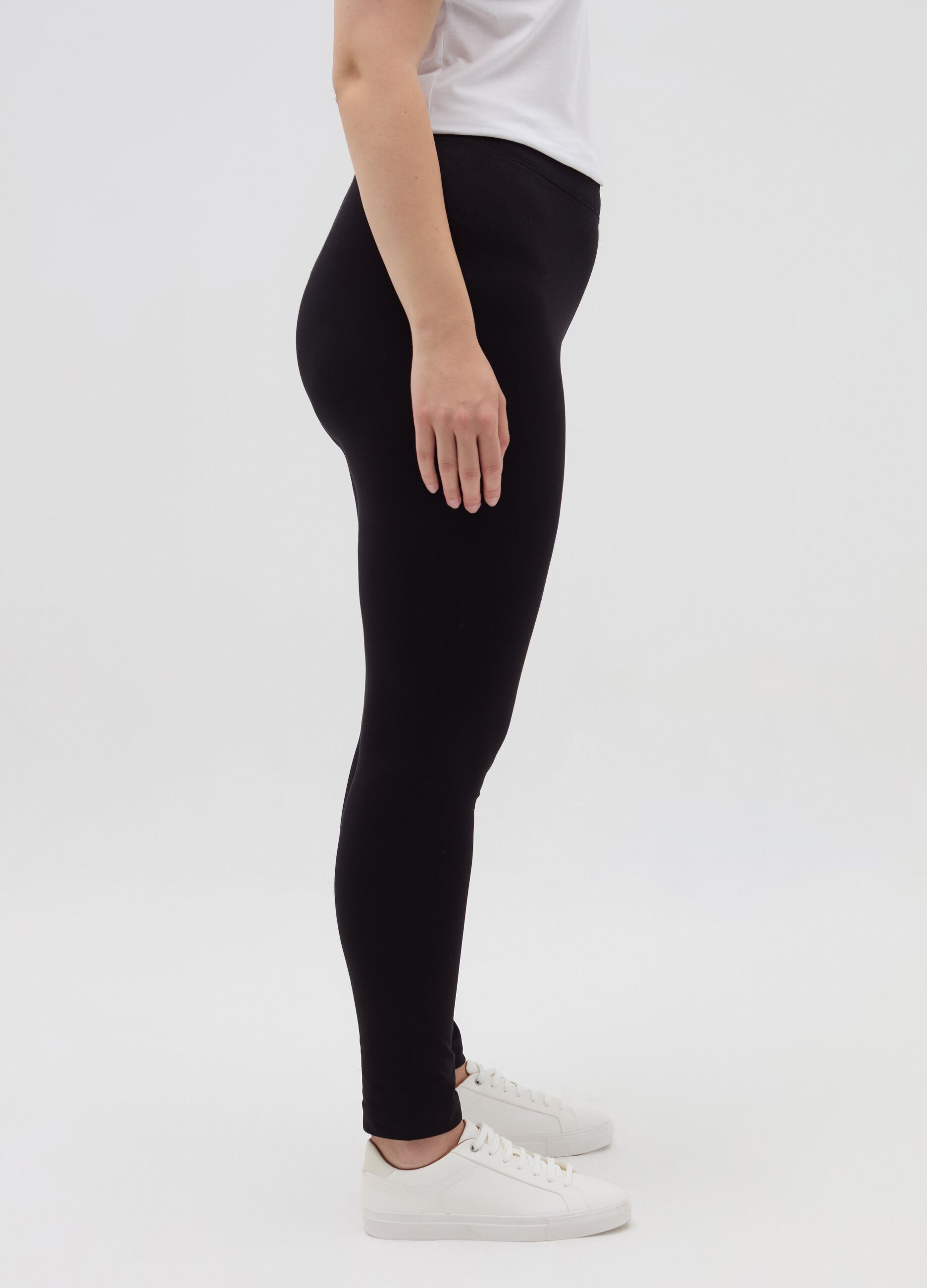 Curvy stretch cotton leggings