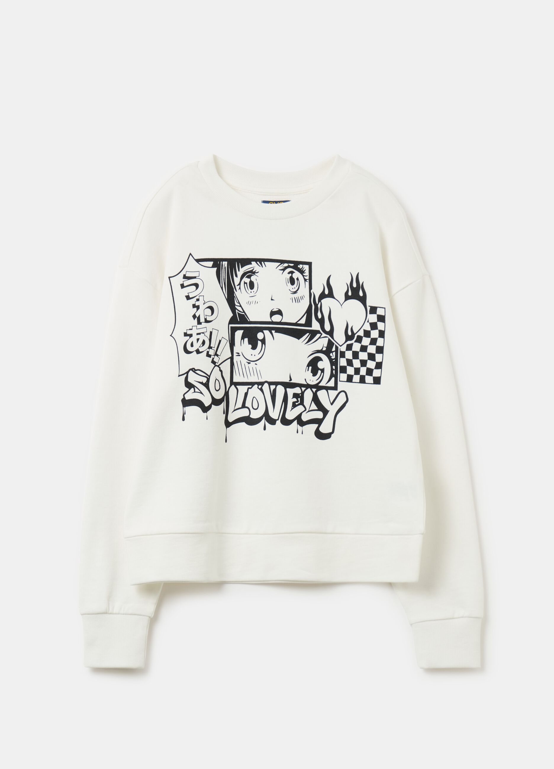 French terry sweatshirt with print