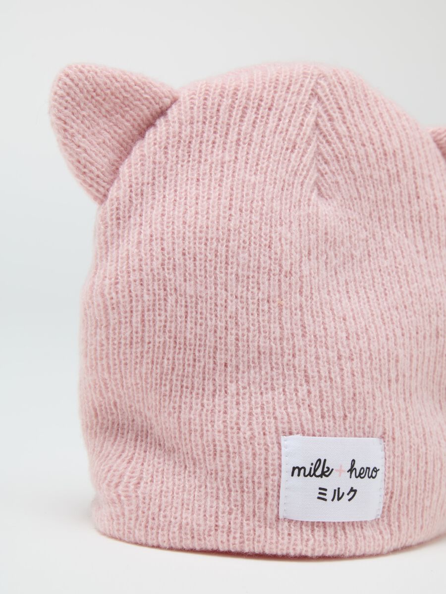 Knit hat with cat ears_2