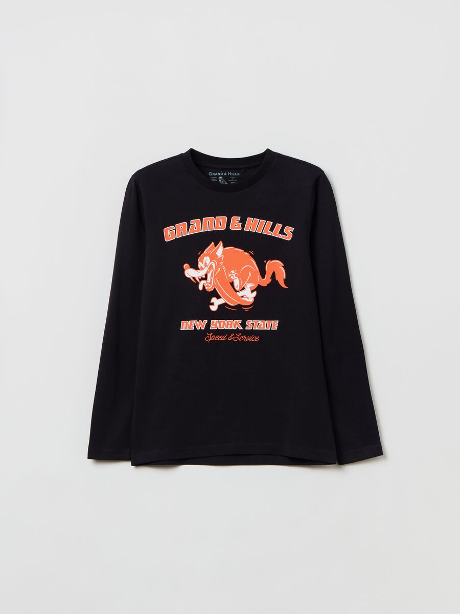 Long-sleeved T-shirt with Grand&Hills print_0