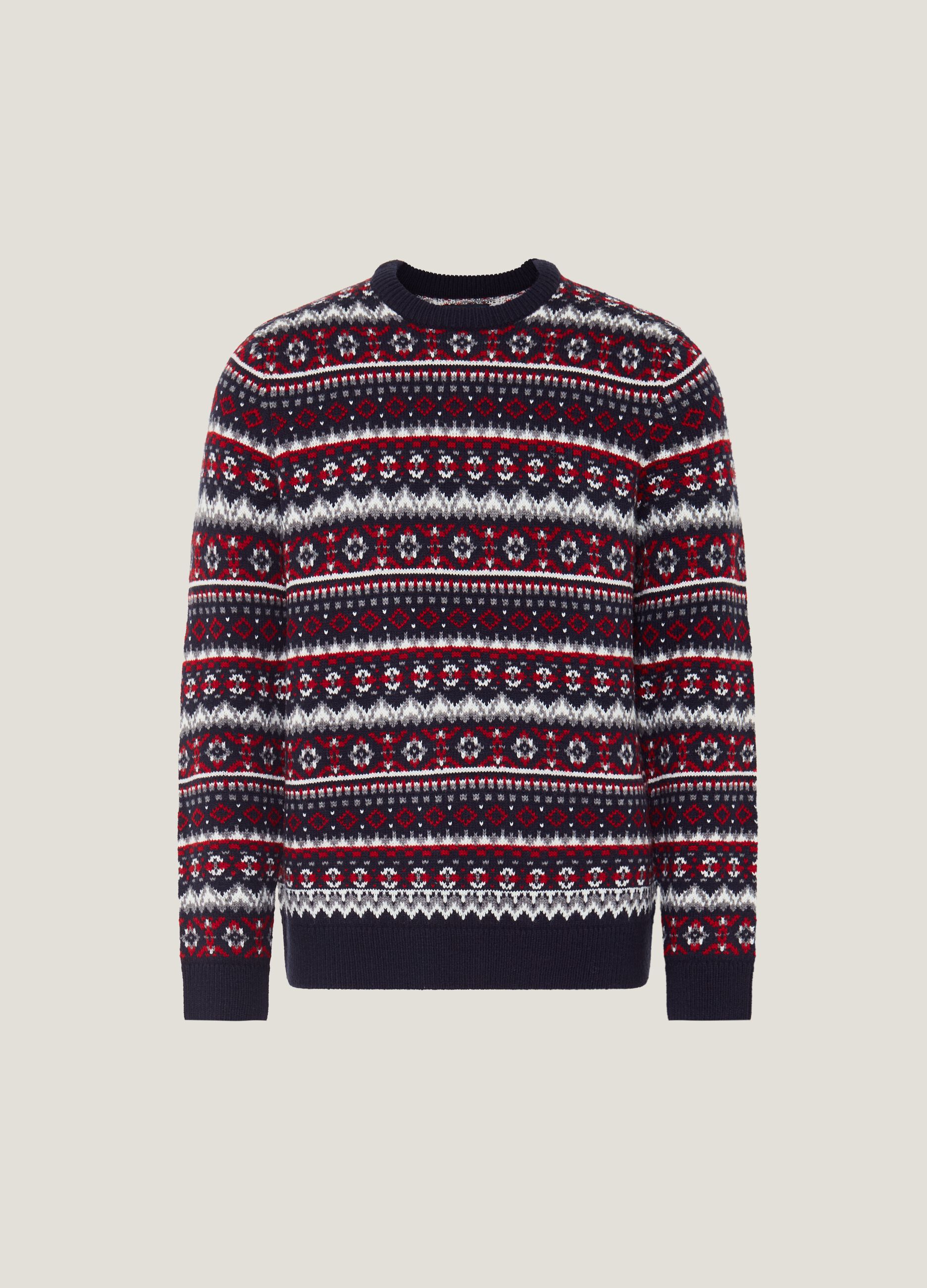 Christmas Jumper with all-over jacquard drawing