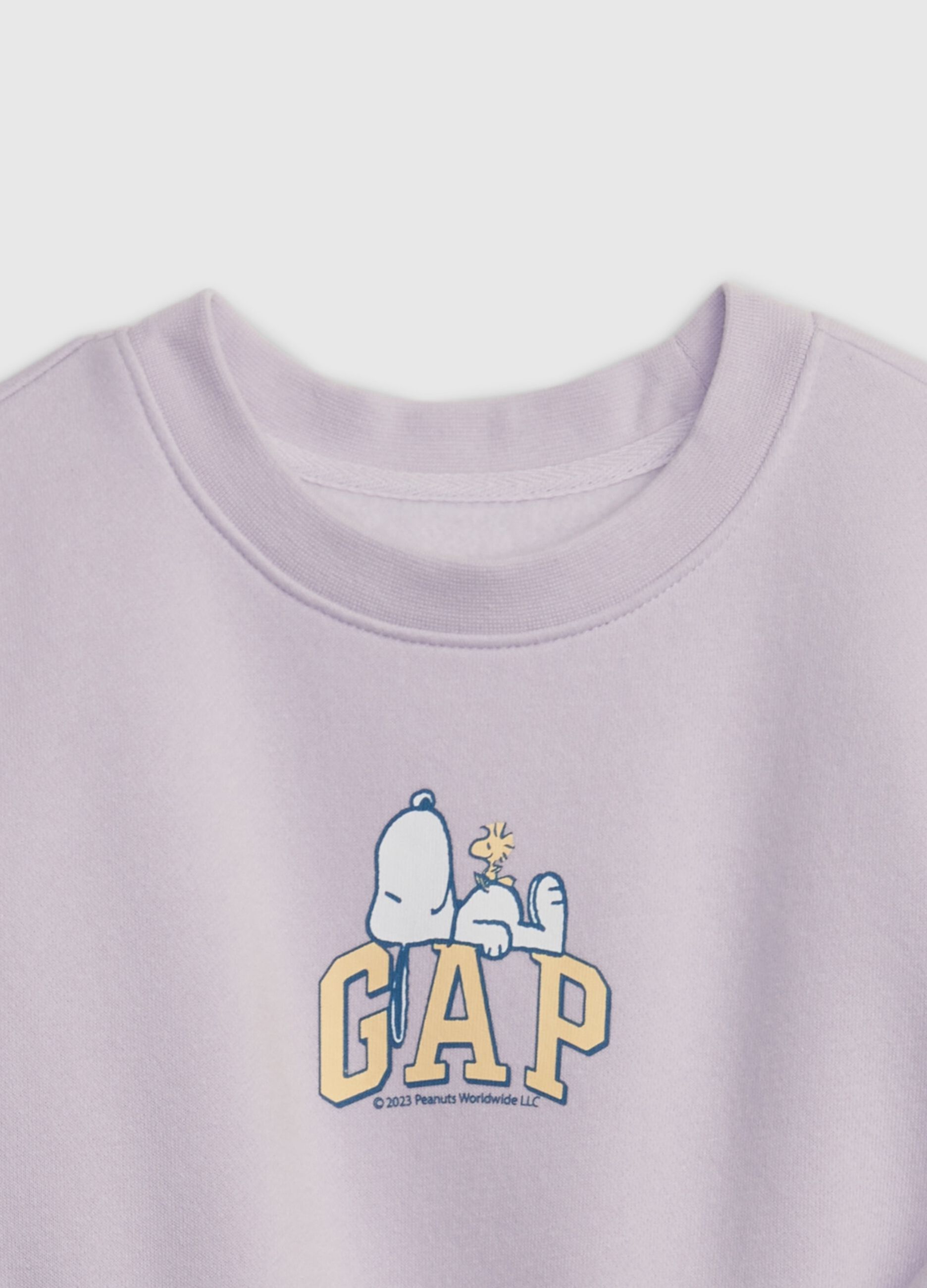 Sweatshirt with round neck and Snoopy Peanuts and logo print