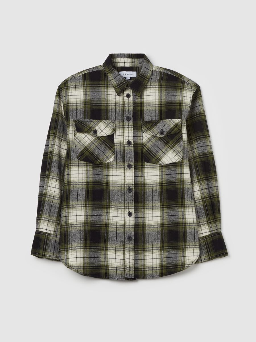 Flannel shirt with check pattern_4