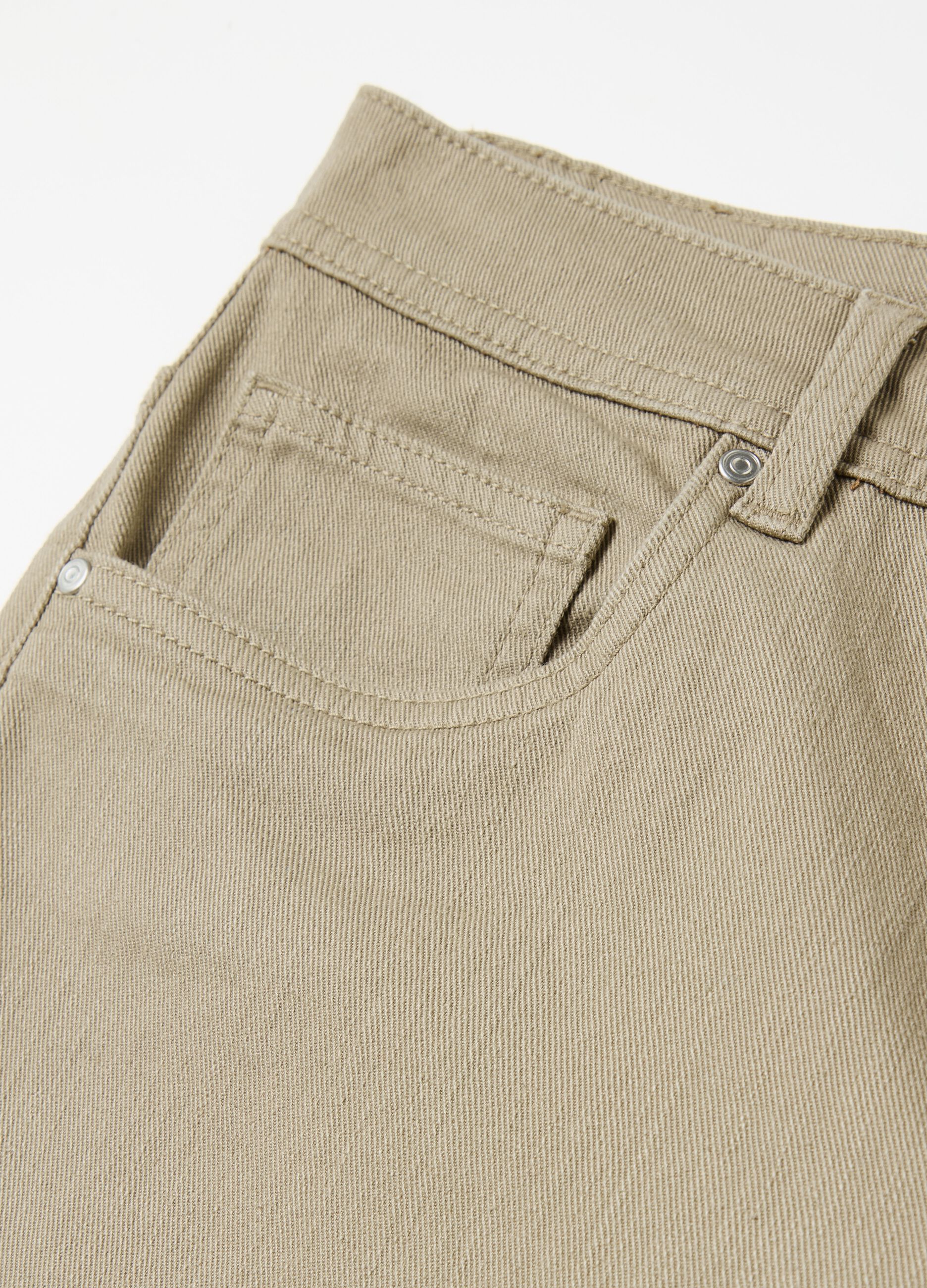 Stretch twill trousers with five pockets