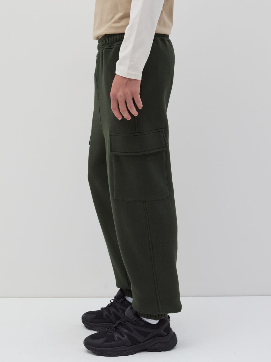 Joggers cargo in felpa_2