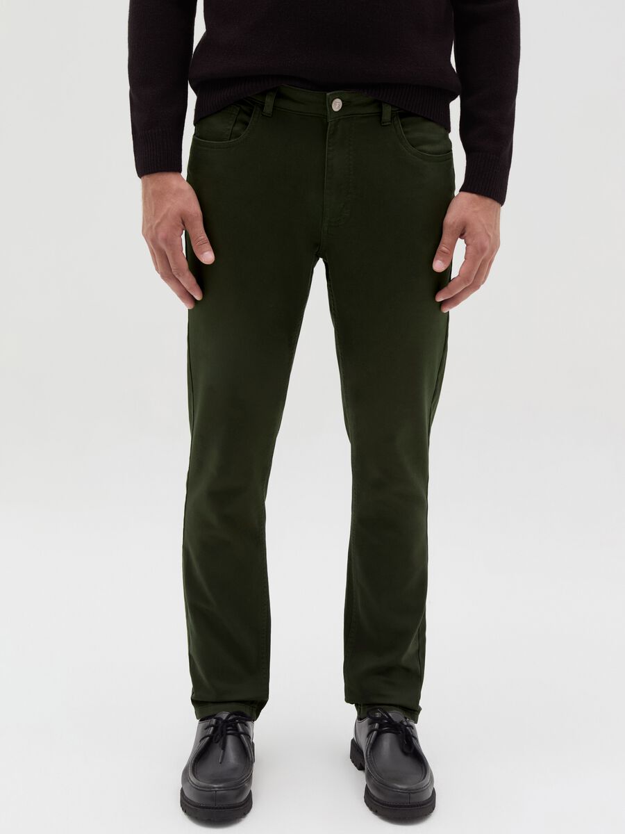 Five-pocket slim-fit trousers_1