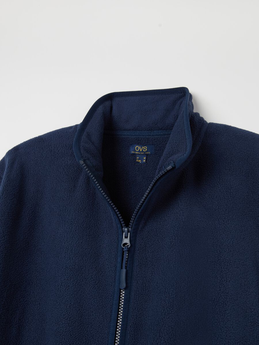 Full-zip sweatshirt in fleece with patch_5