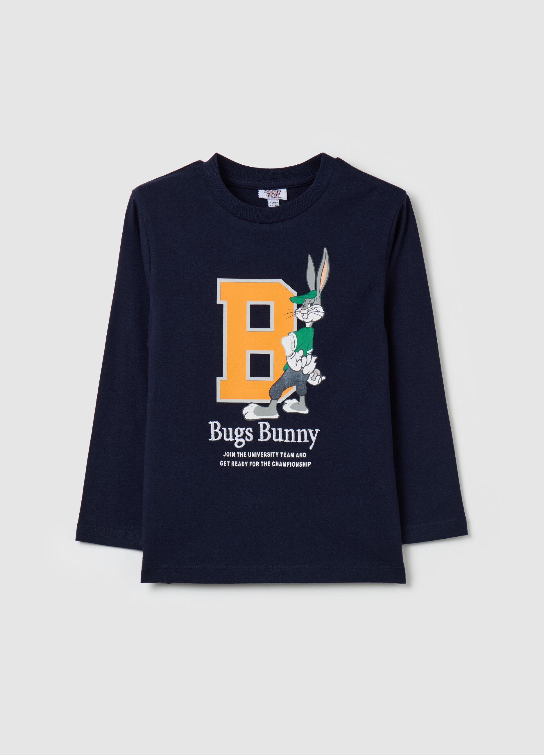 Long-sleeved T-shirt with Bugs Bunny print