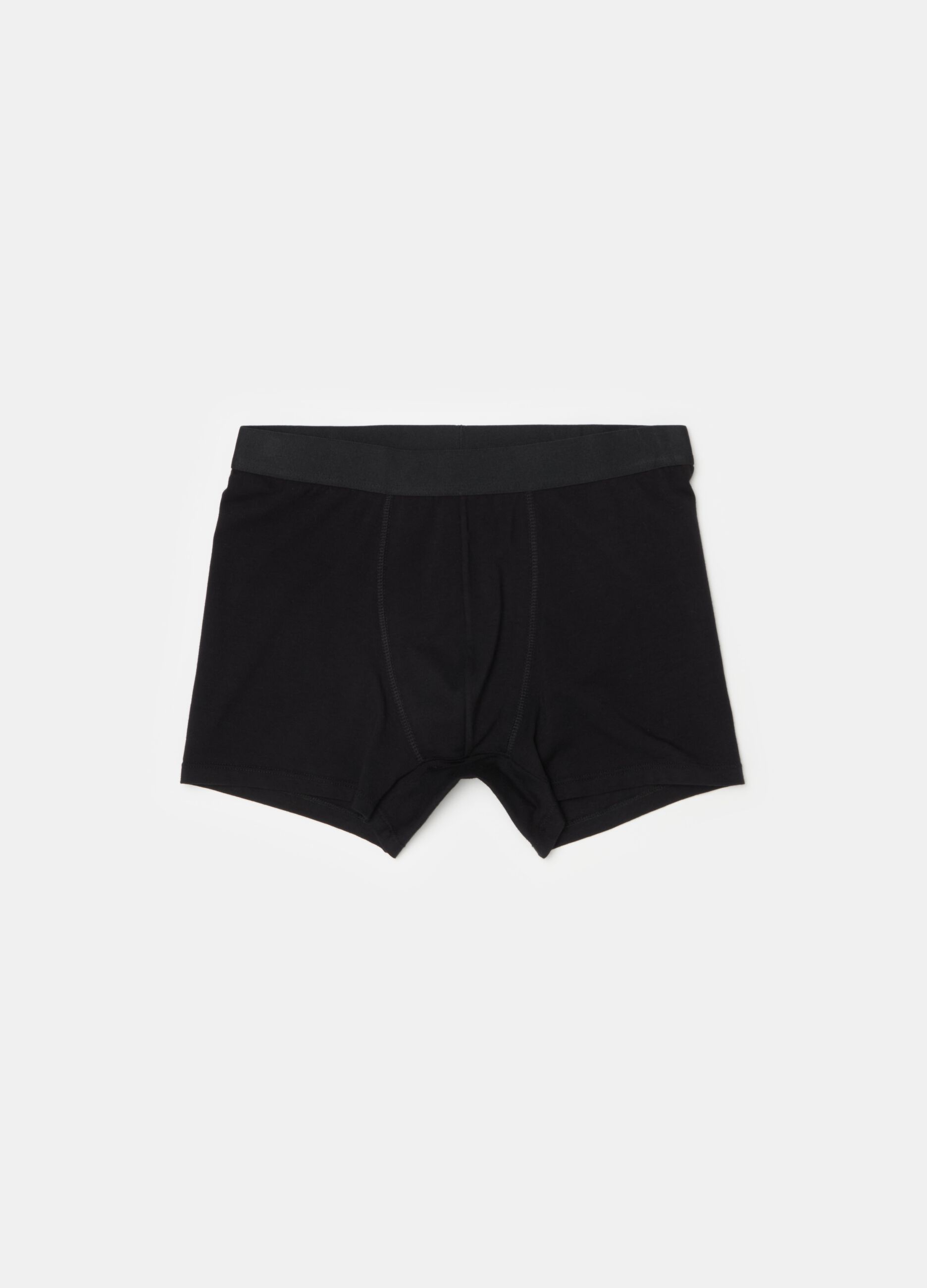 Organic cotton boxer shorts with external elastic