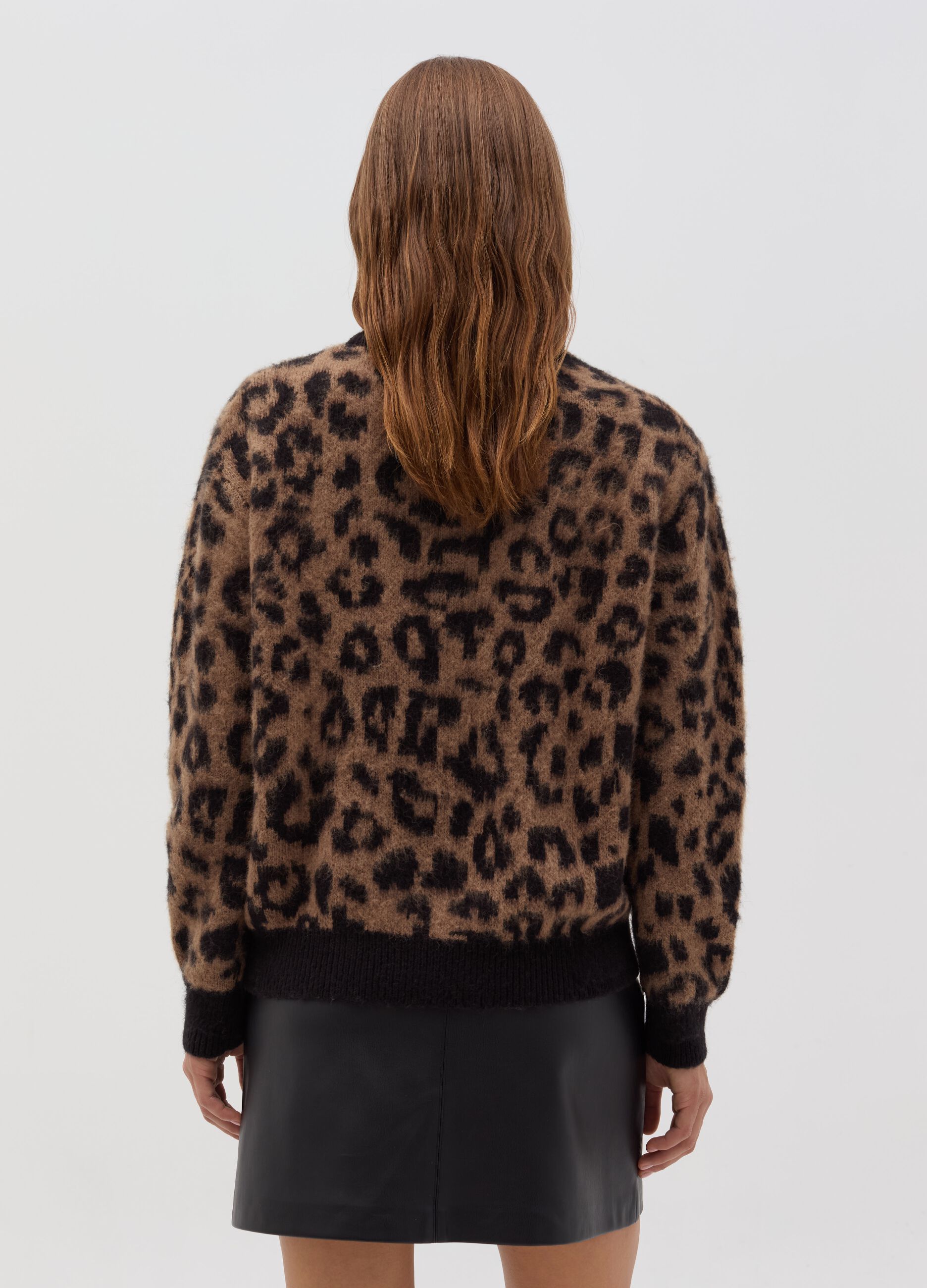 Pullover con motivo animalier