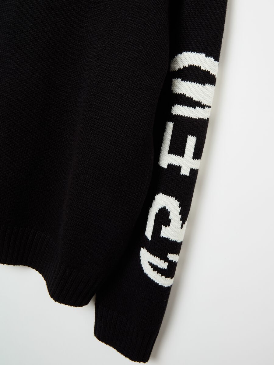 Oversized pullover with jacquard lettering_2