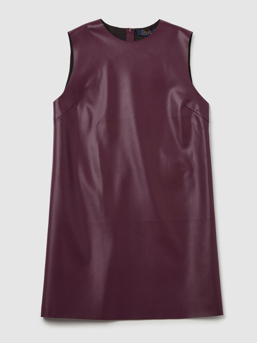 Short sleeveless shiny-effect dress_4