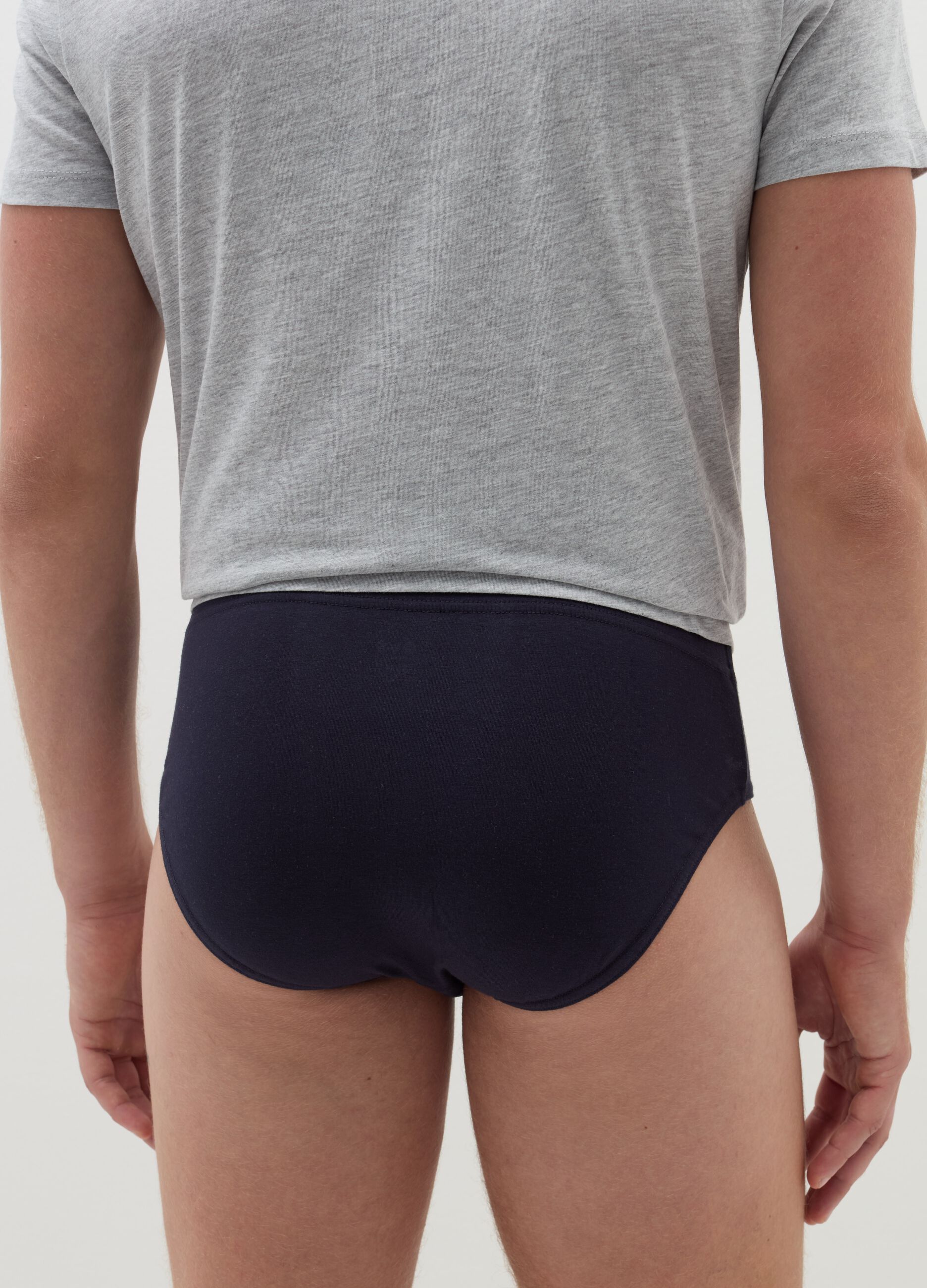 Three-pack briefs in stretch organic cotton