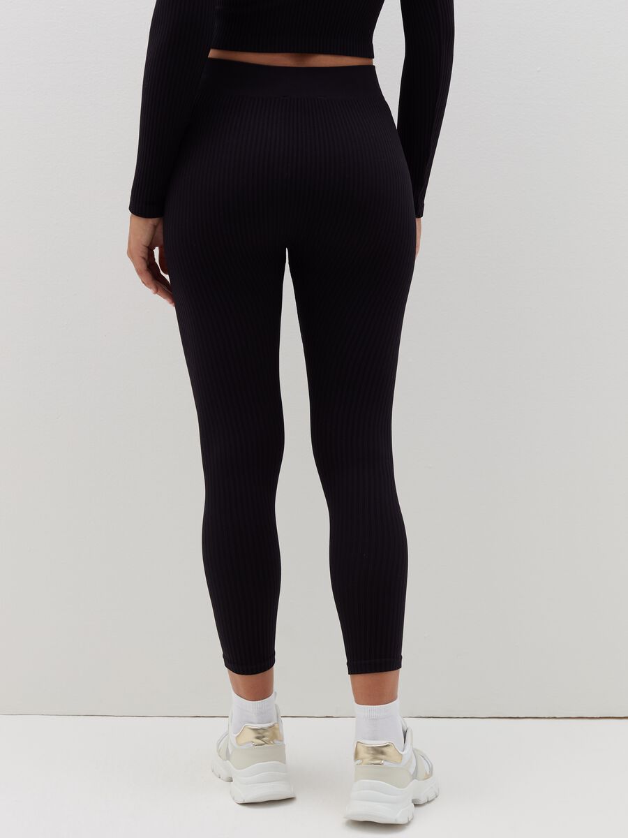 Stretch ribbed leggings_2