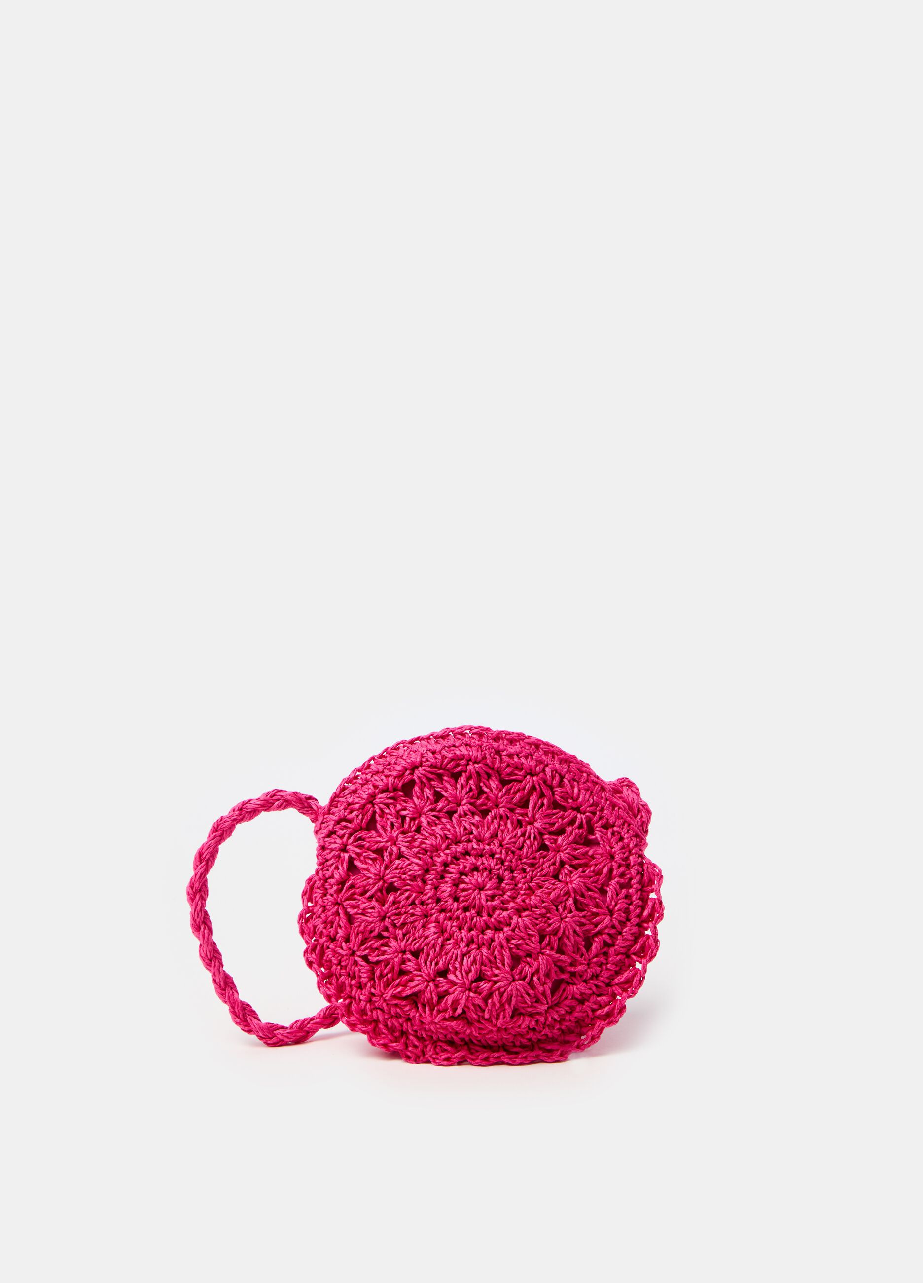 Raffia circle bag