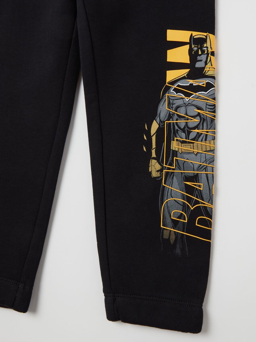 Joggers with drawstring and Batman print_3