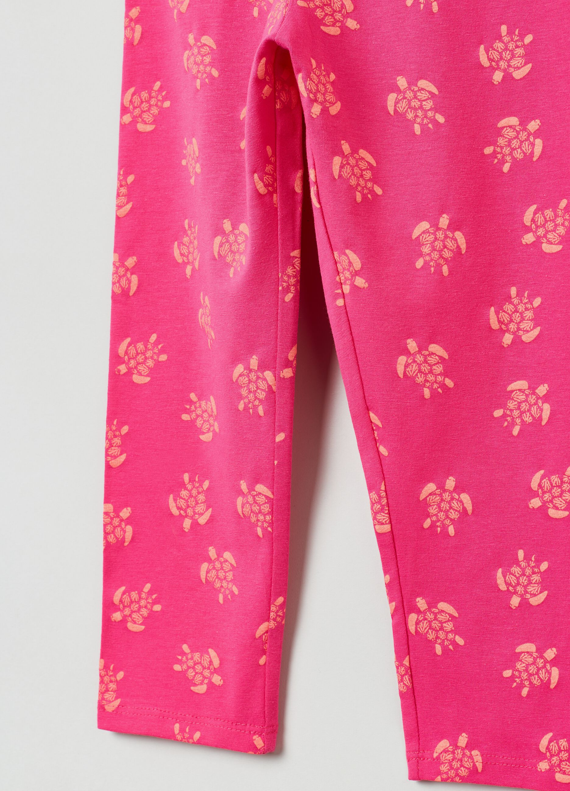 Three-quarter leggings with print