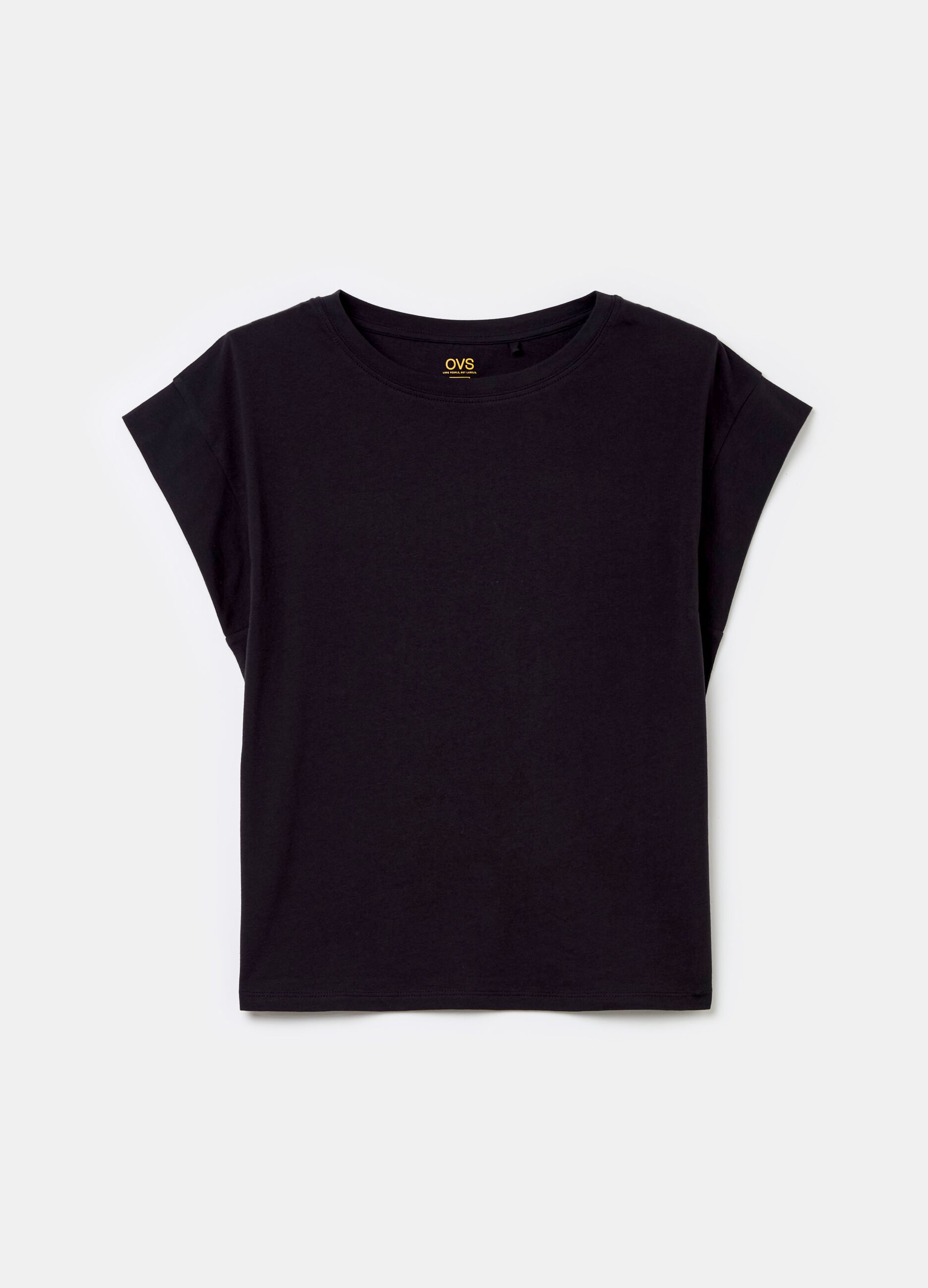 Cotton T-shirt with kimono sleeves