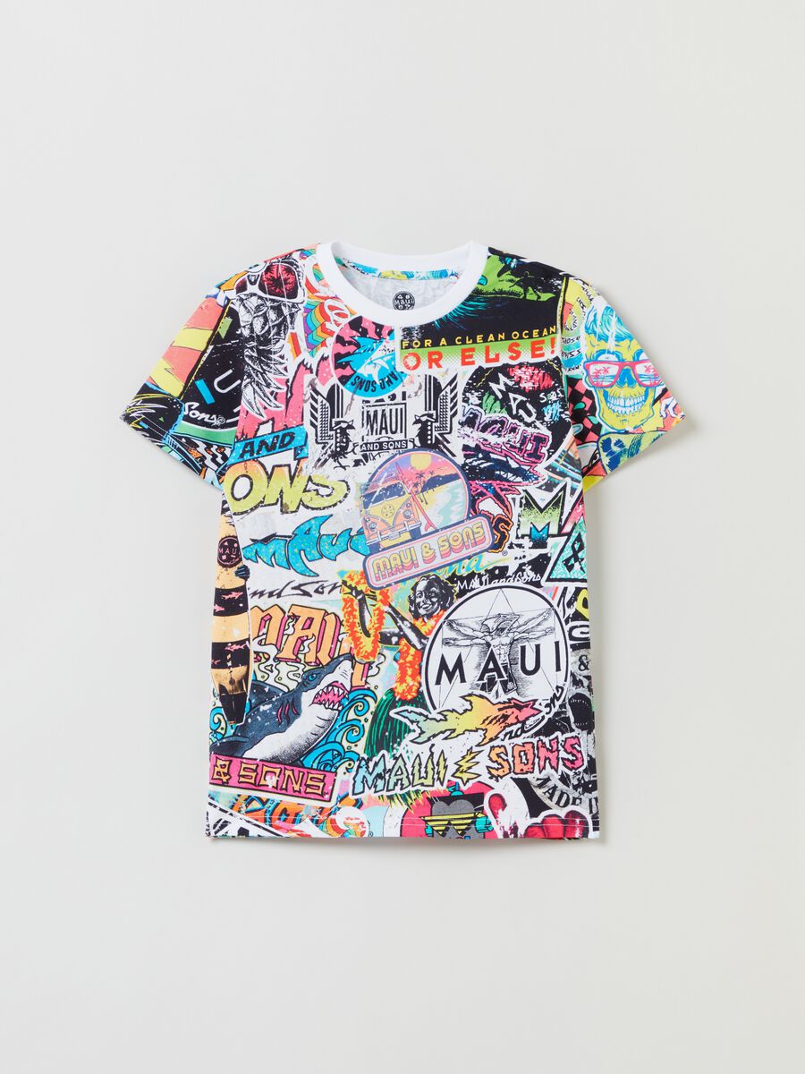 Maui and Sons T-shirt with all-over print_0