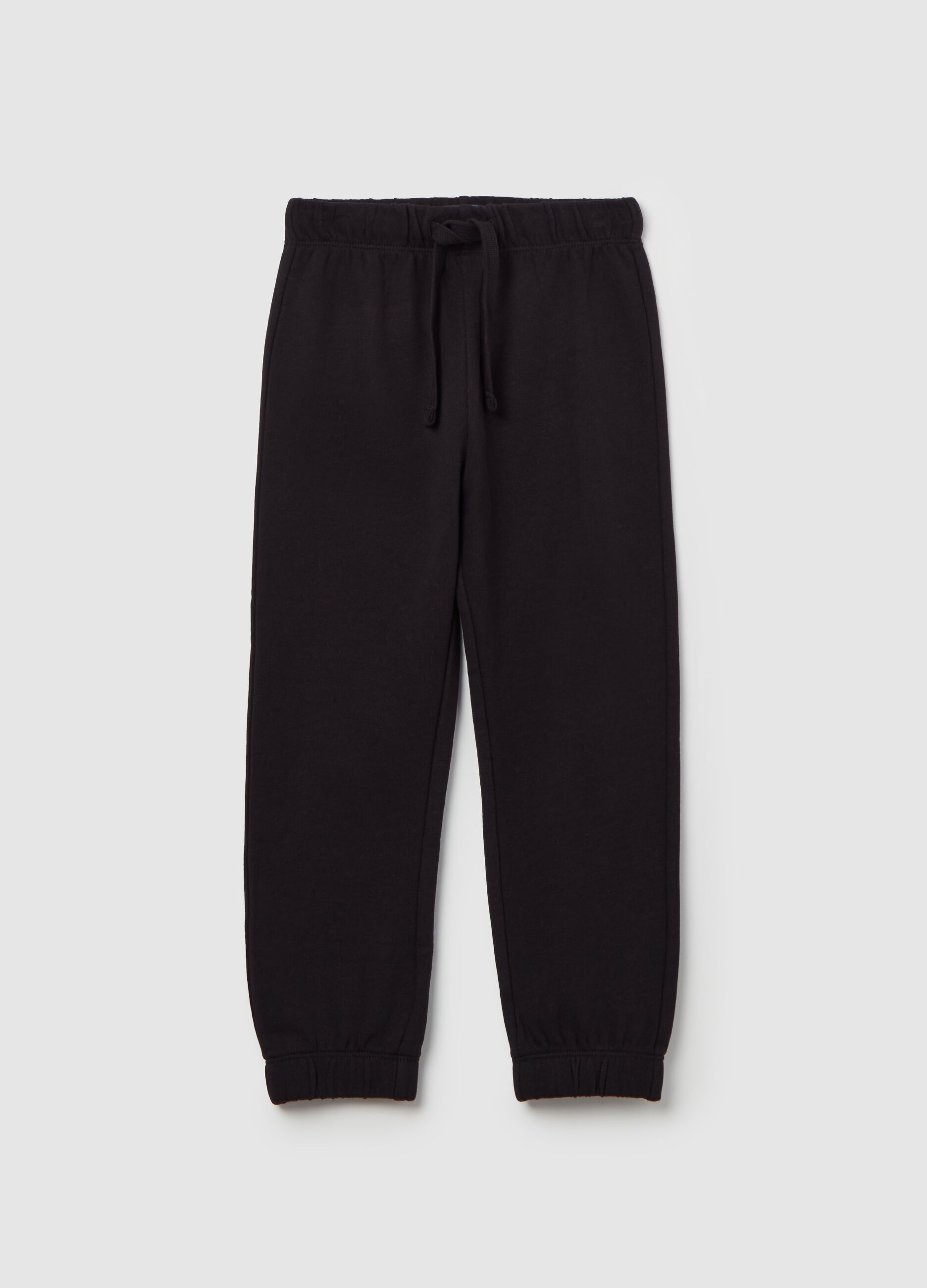 Fleece joggers with drawstring