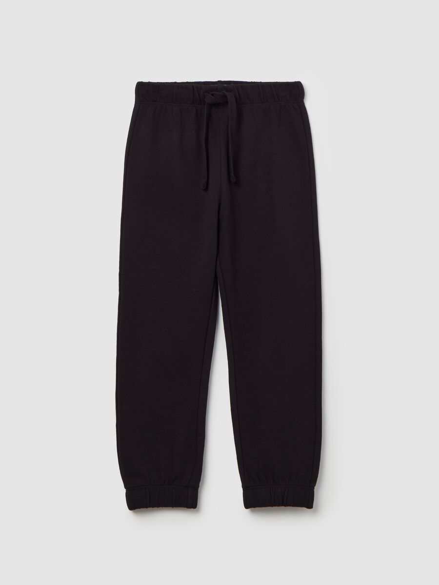 Fleece joggers with drawstring_0