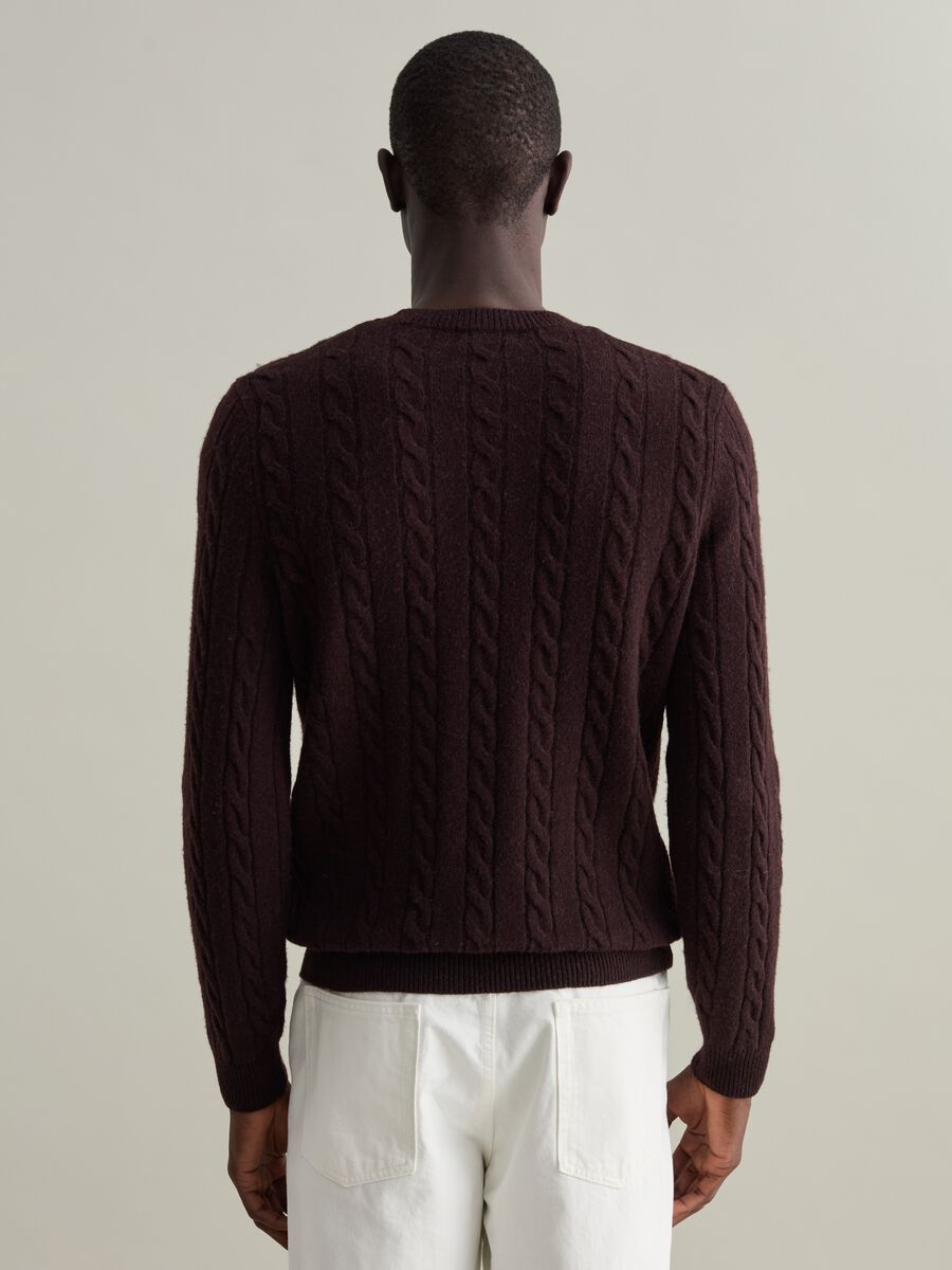 Pullover in cable-knit lambswool_3