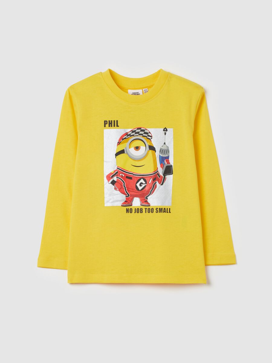 Long-sleeved T-shirt with Minions print_0