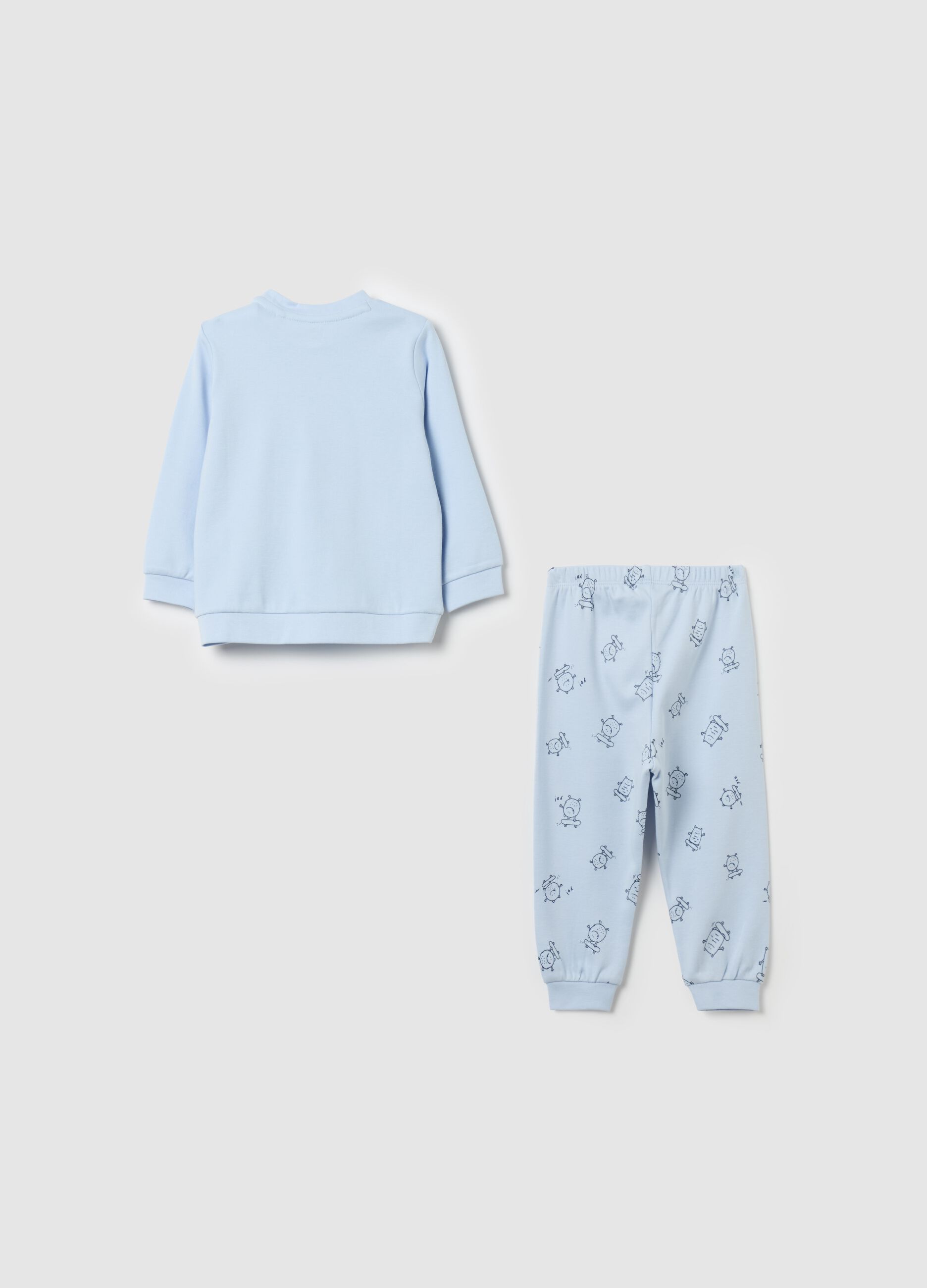 Organic cotton pyjamas with monsters print