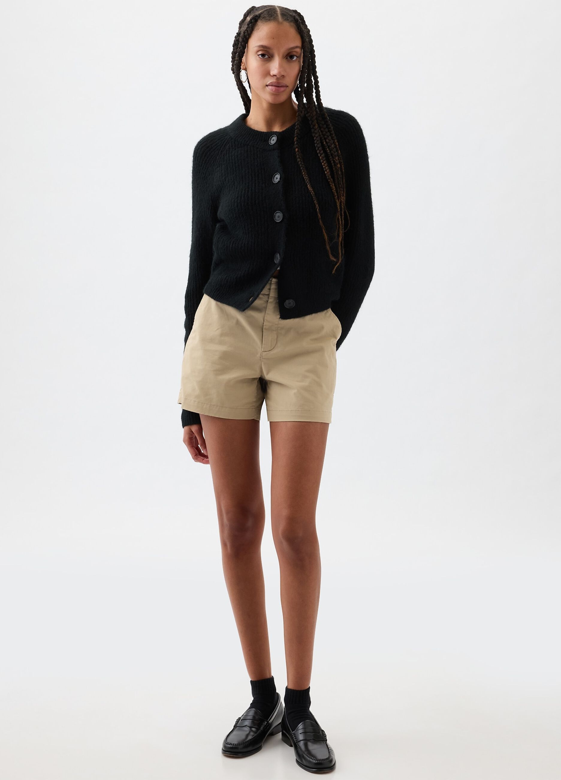 Chino shorts in stretch cotton