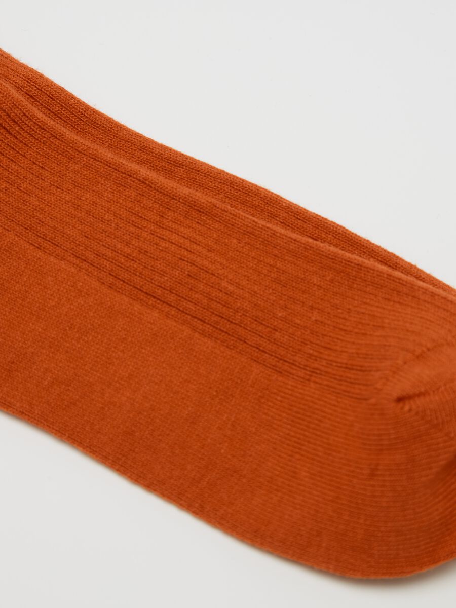 Stretch midi socks with ribbing_2