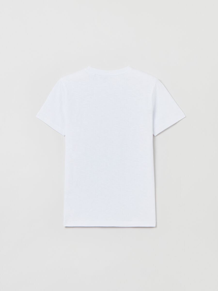 T-shirt in cotone slub con tasca_1