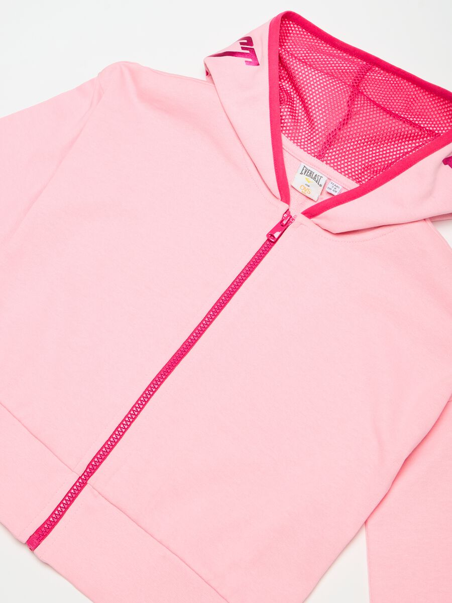 Full-zip sweatshirt with hood and logo print_2