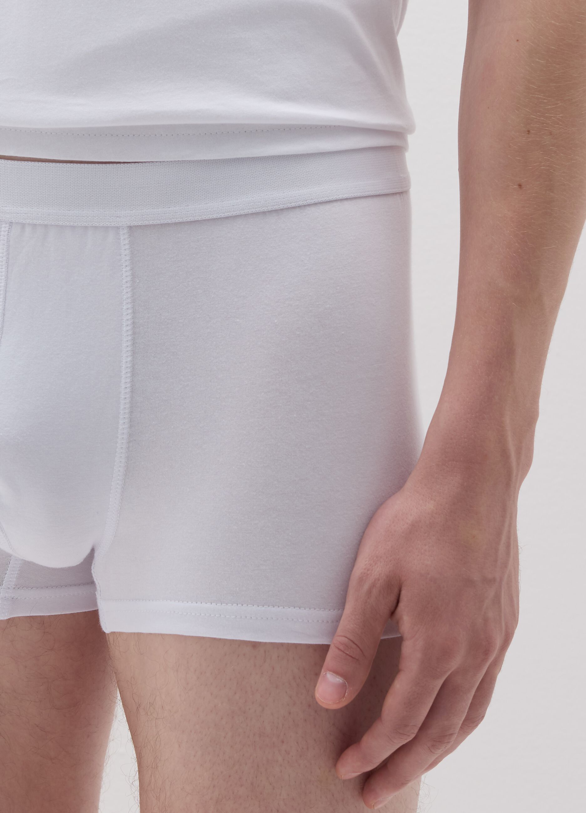 Three-pack boxer shorts with external elastic