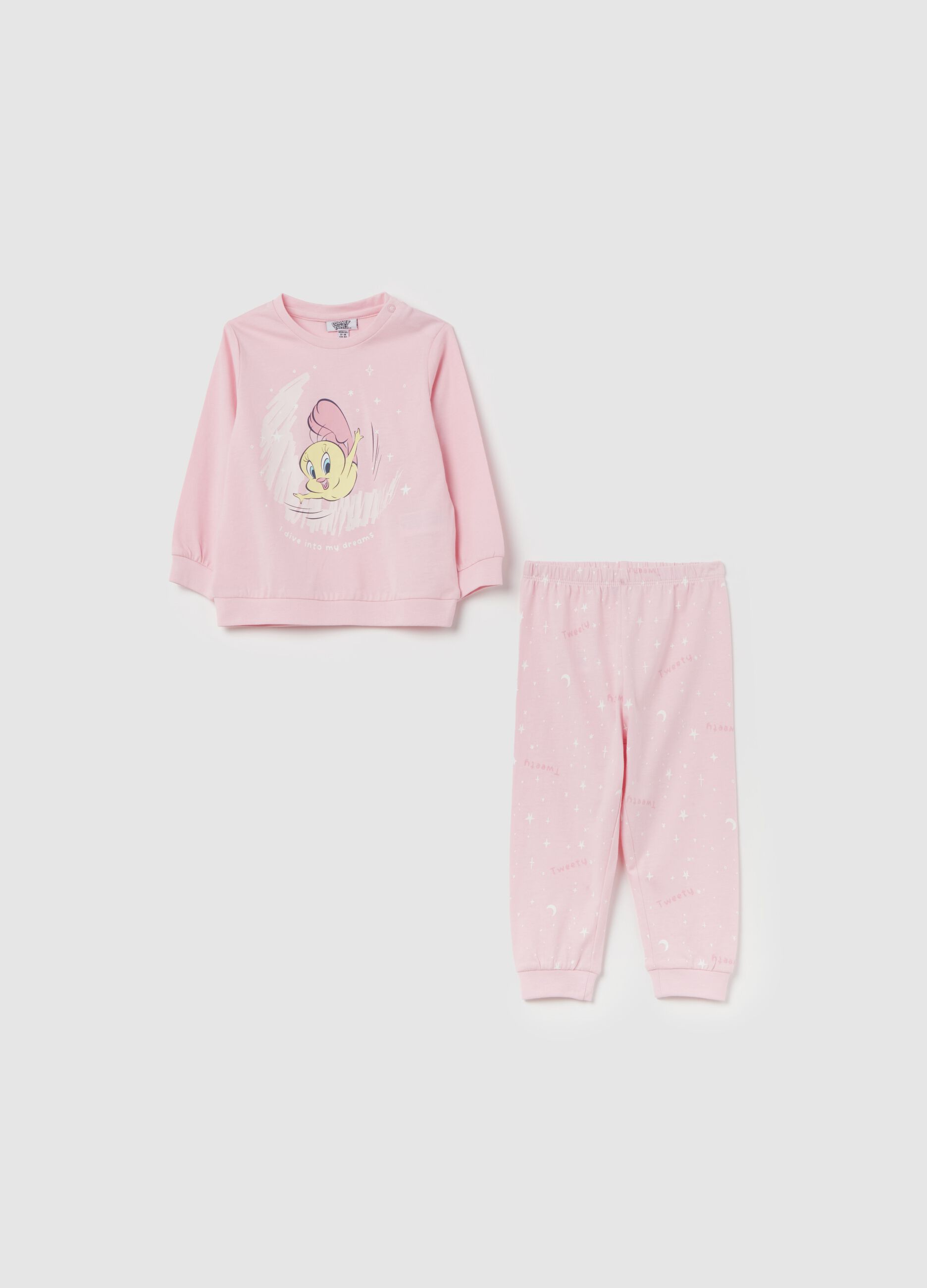 Organic cotton pyjamas with Tweetie Pie print