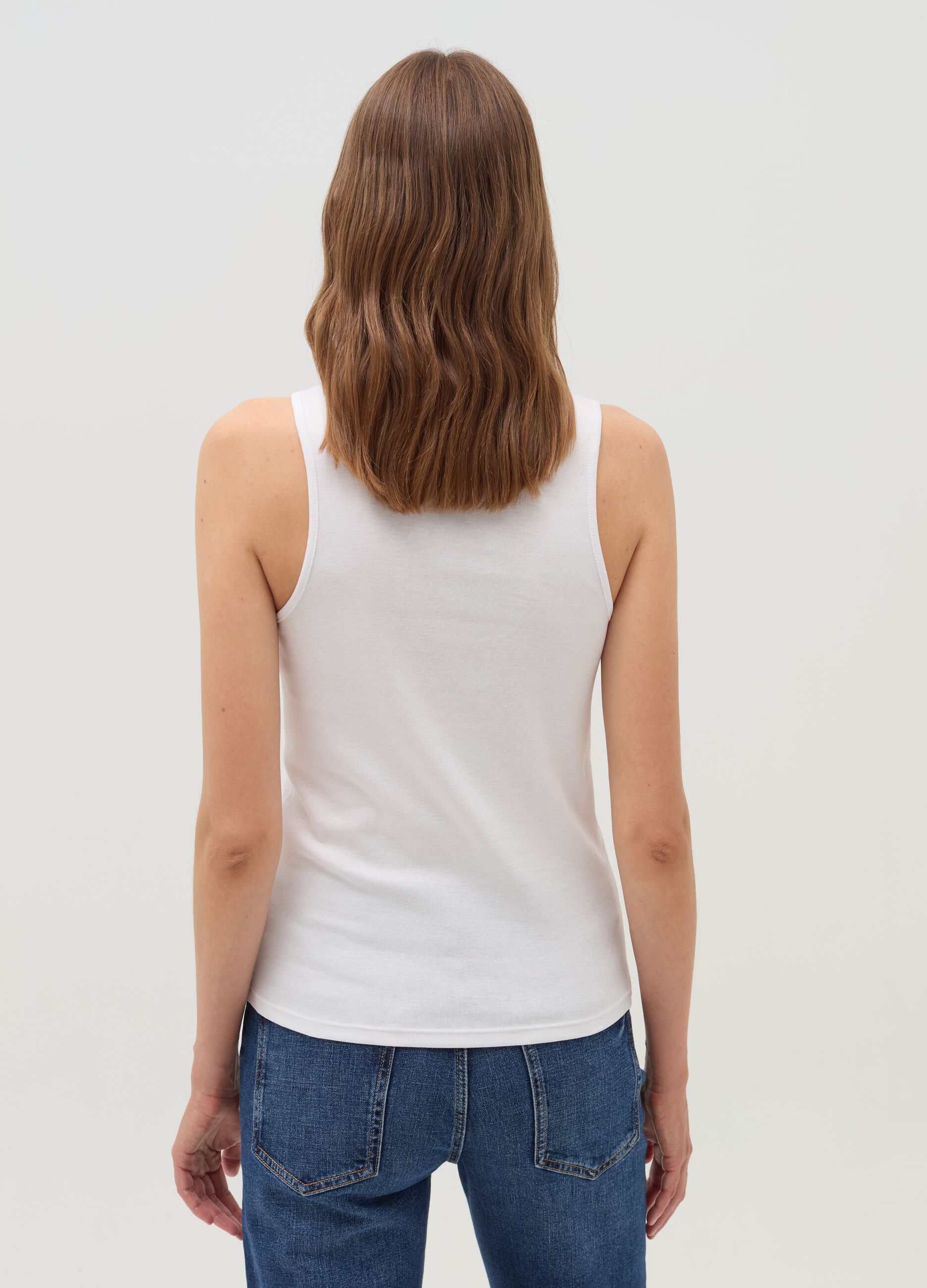 Tank top with cut-out detail