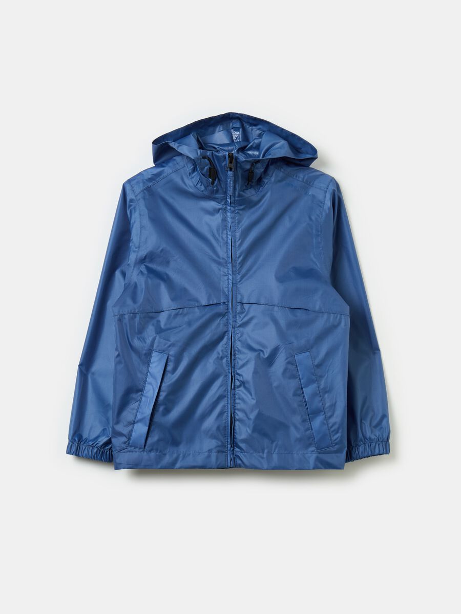 Essential waterproof jacket with hood_0