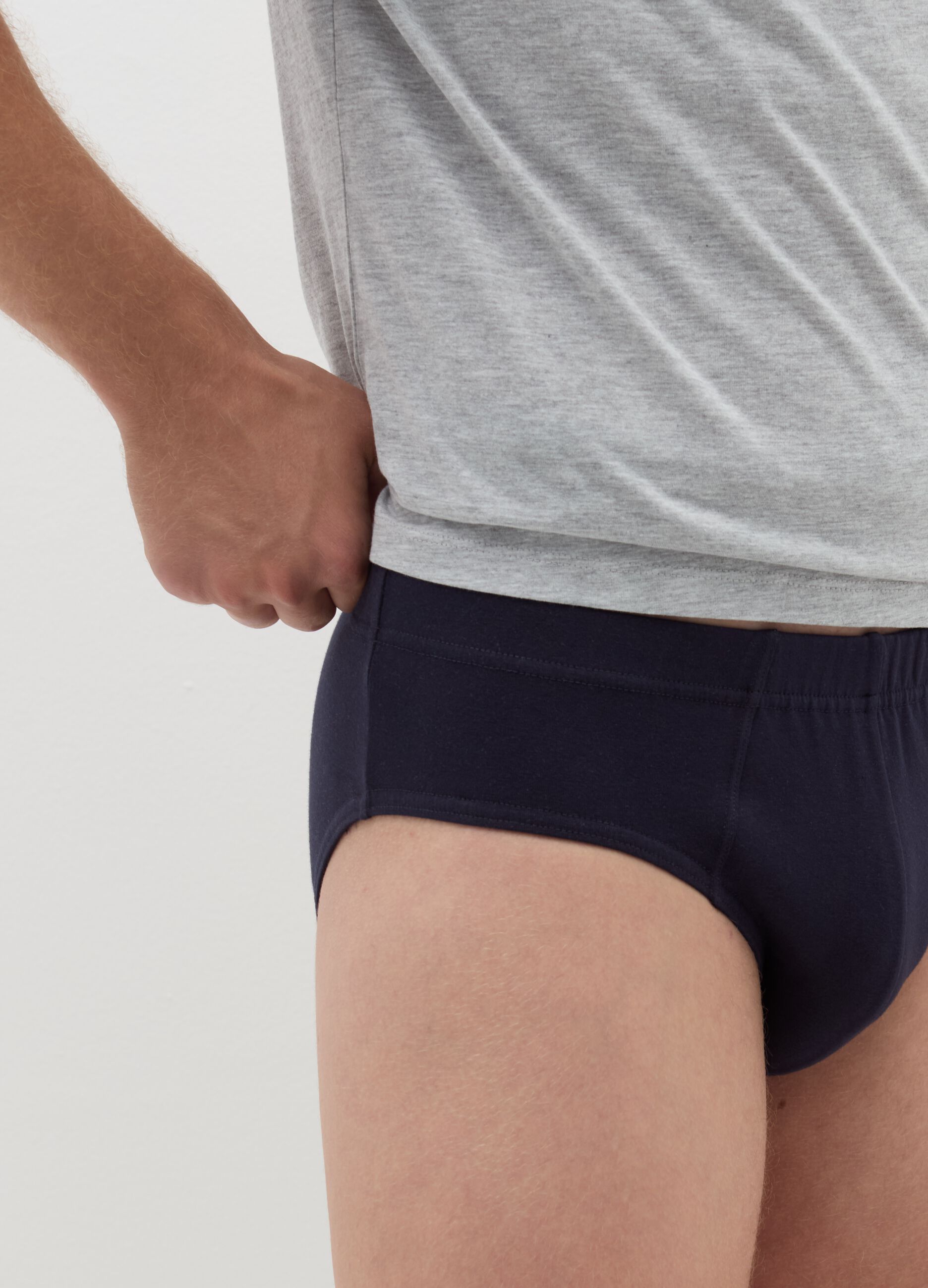 Three-pack briefs in stretch organic cotton