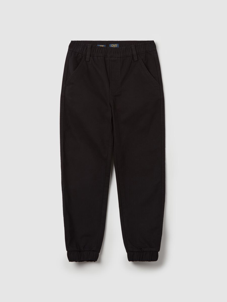 Jogger trousers in cotton_0