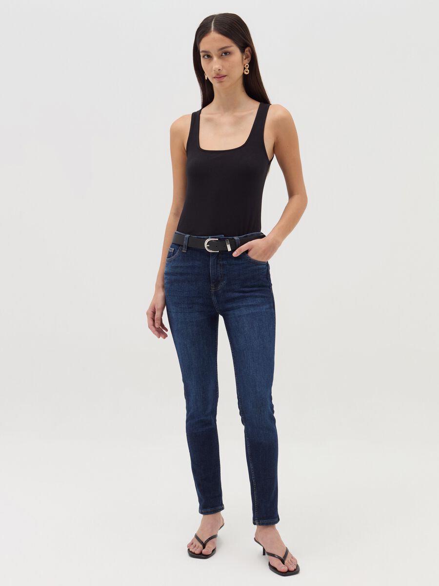 Skinny-fit jeans with five pockets_0