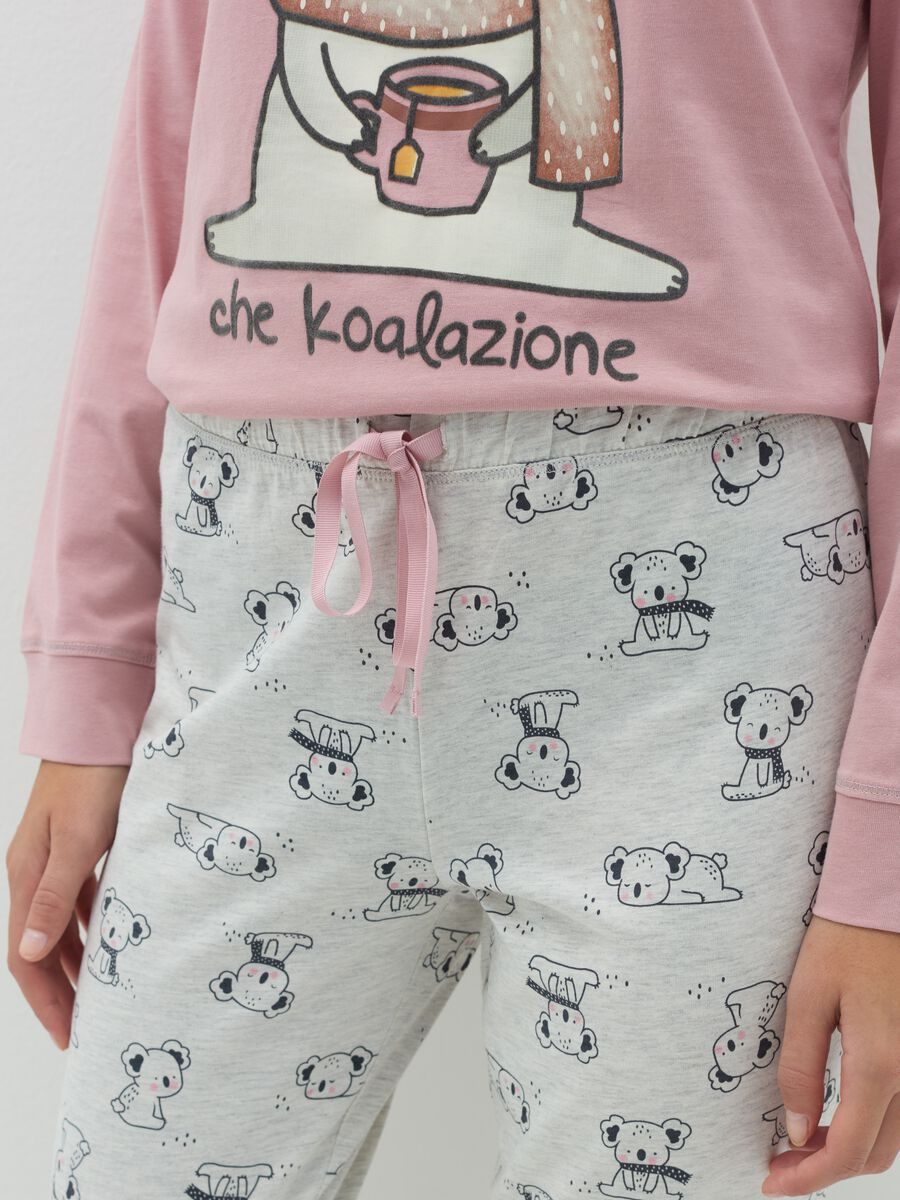 Pyjamas in organic cotton with "che koalazione" print_3