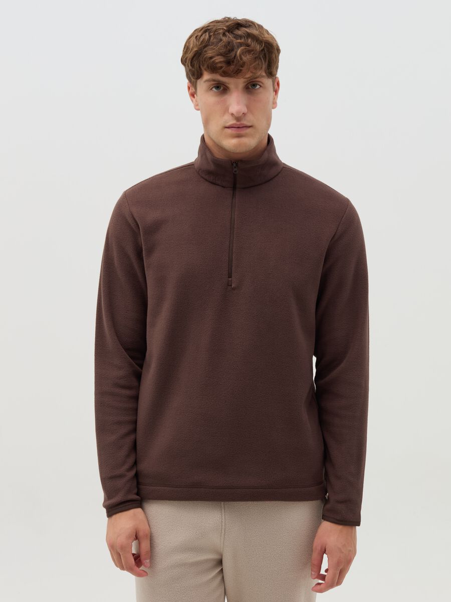 Half-zip sweatshirt in fleece_1