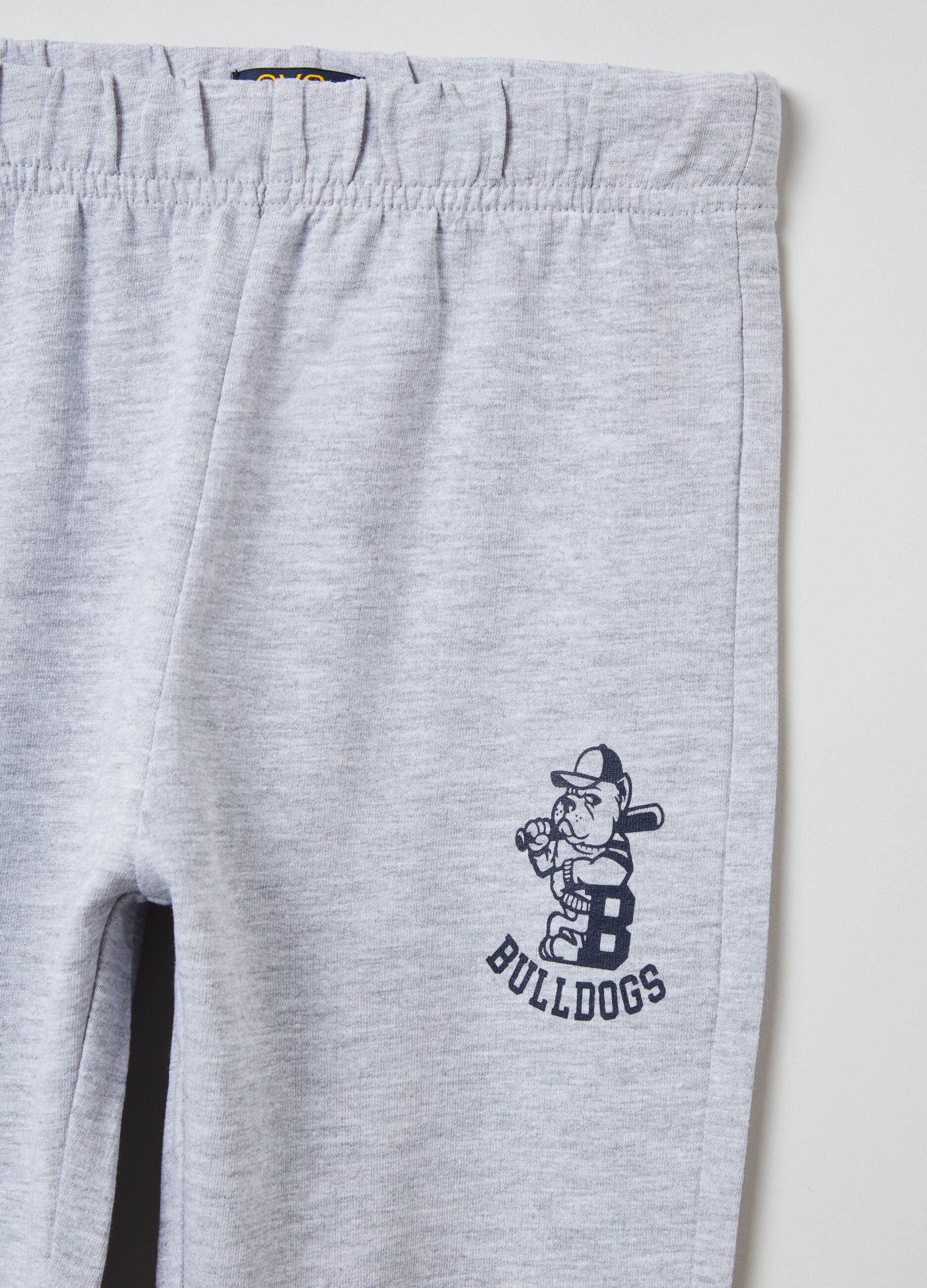 Fleece joggers with print