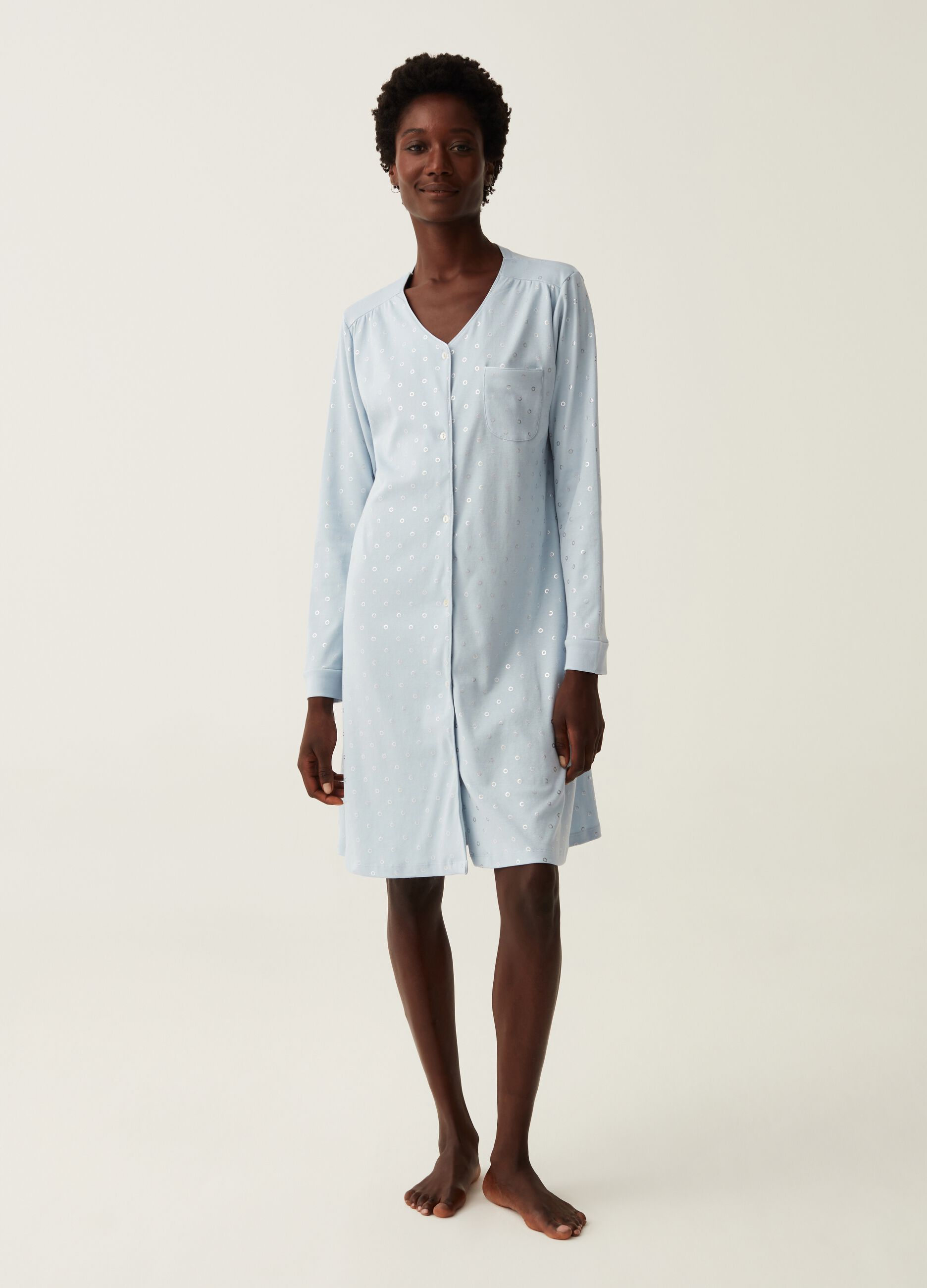 Nightdress with circles print