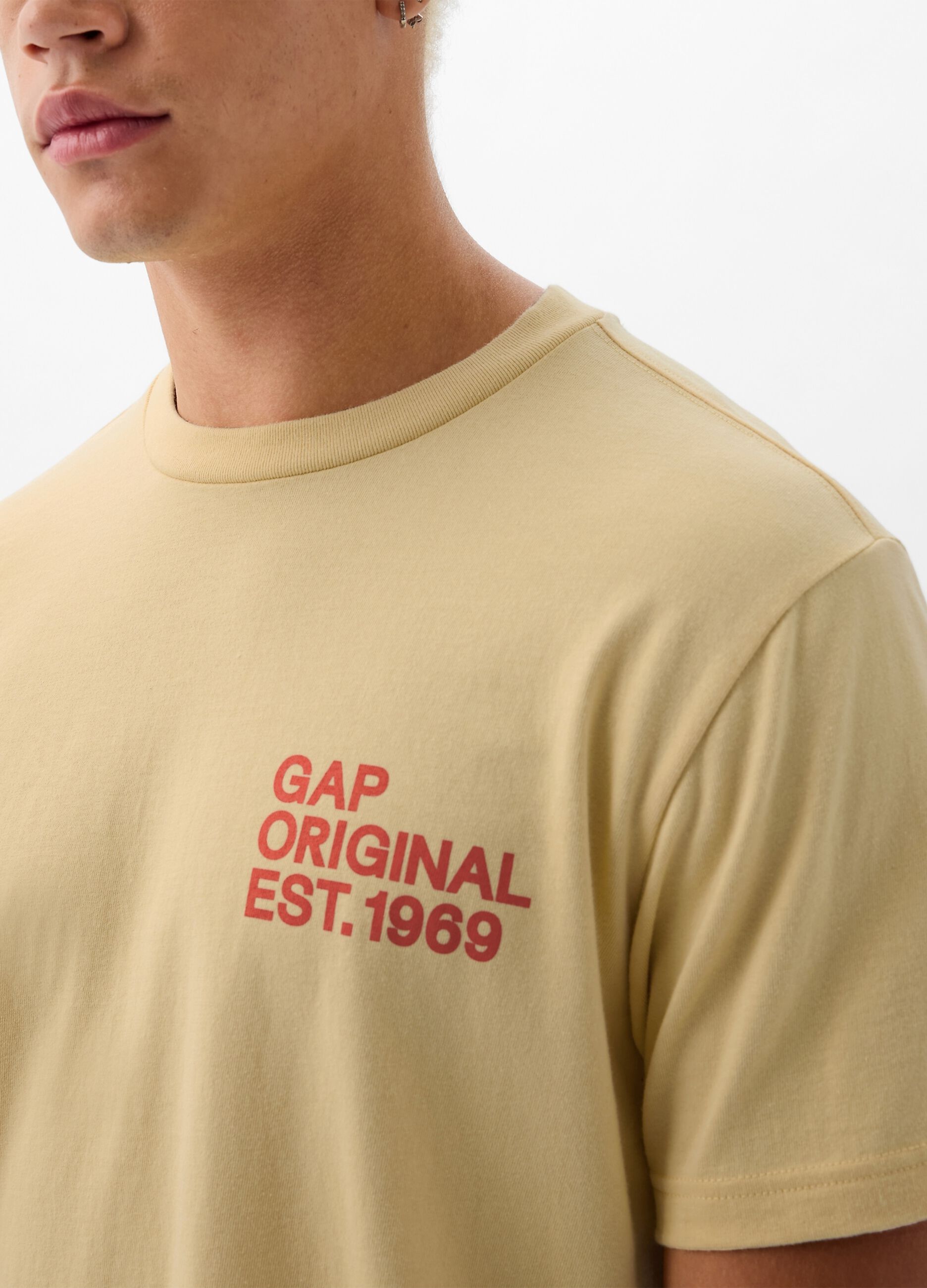 T-shirt in cotone con stampa logo