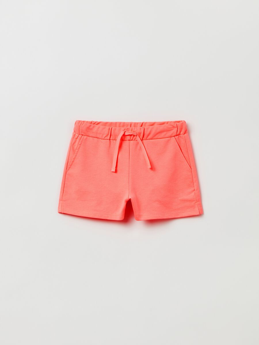 Cotton shorts with drawstring_0