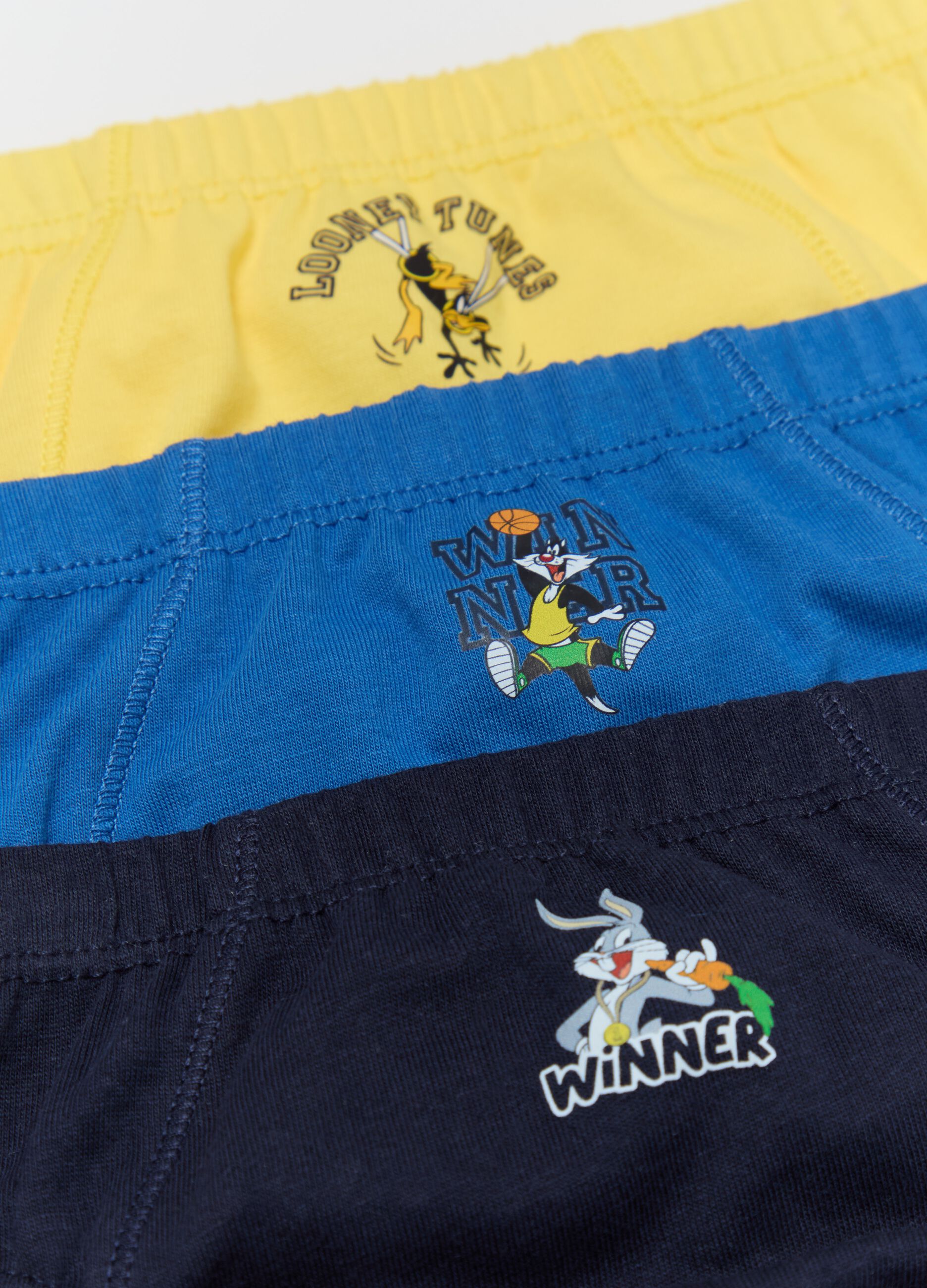 Five-pack Daffy Duck and Bugs Bunny briefs in organic cotton